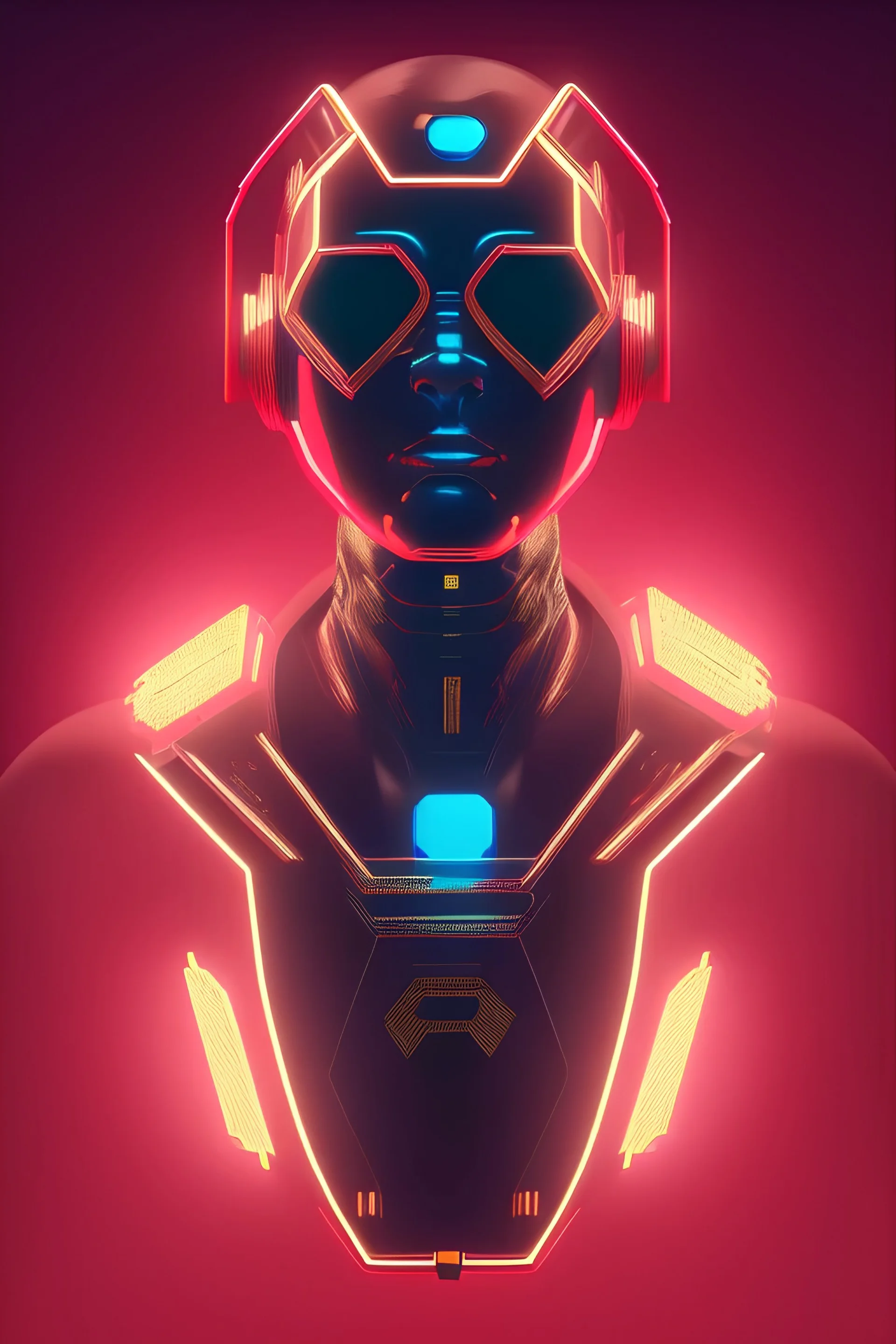 MCU Portrait, Front image. cyberpunk Asian woman, pink short hair. rabbit mask, latex suit. Red, black, gold, color. Punk style. Gradient background, highly detailed, concept art, smooth, unreal engine 5, god rays, ray tracing, RTX, lumen lighting, ultra detail, volumetric lighting, 3d, finely drawn, high definition, high resolution.