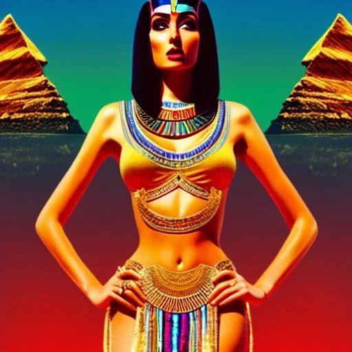 fullbody Drawing of 'beautiful,skinny, tall, busty cleopatra ',egypt,palace, intricate detail,andrea bonelli,Kilian Eng,Ohrai,evan lee,Aleksandr Sidelnikov,KyuYong Eom,toned colors,16k