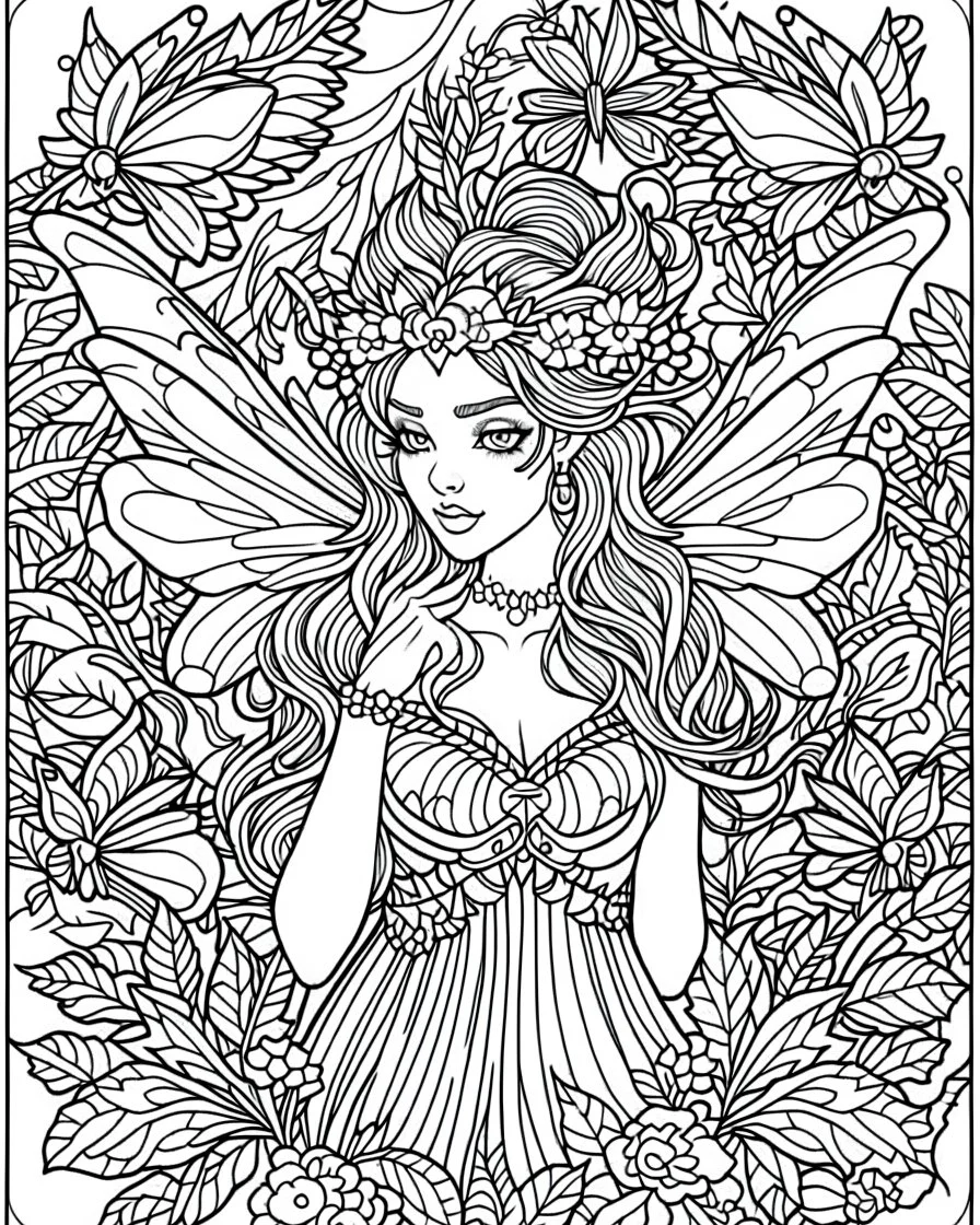 fairy coloring page