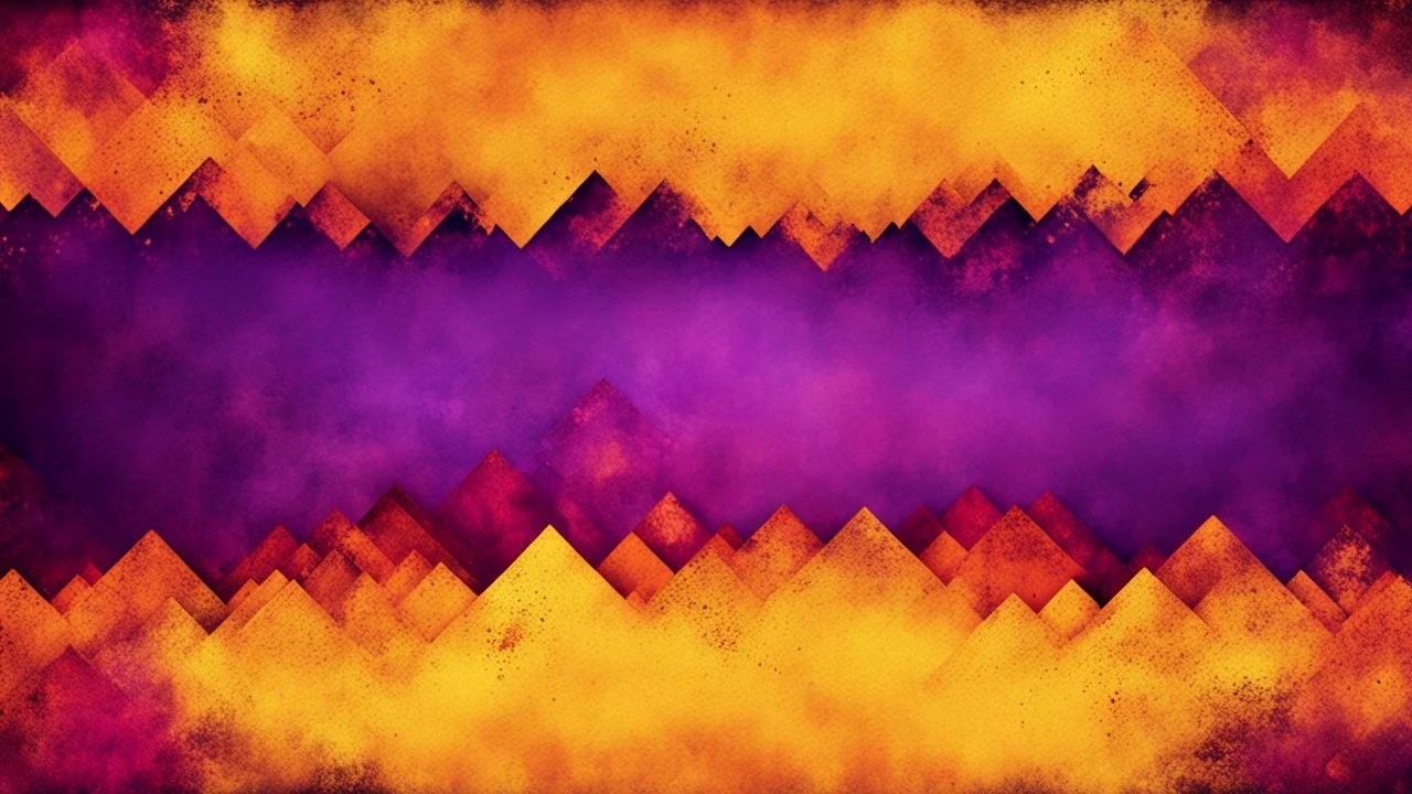 Hyper Realistic Yellow, Orange, Maroon & Purple Multicolored Grungy Retro Background with Golden-Glowing-Embers