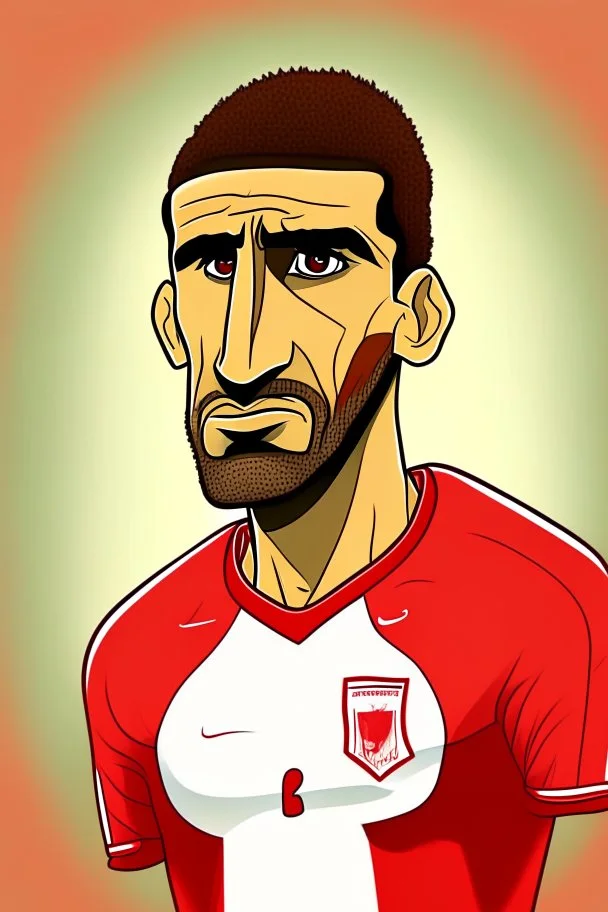 Hannibal Al-Mujabri Tunisian football player cartoon 2d