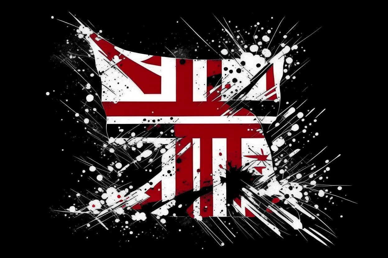 england flag proud english icons design style of pollock