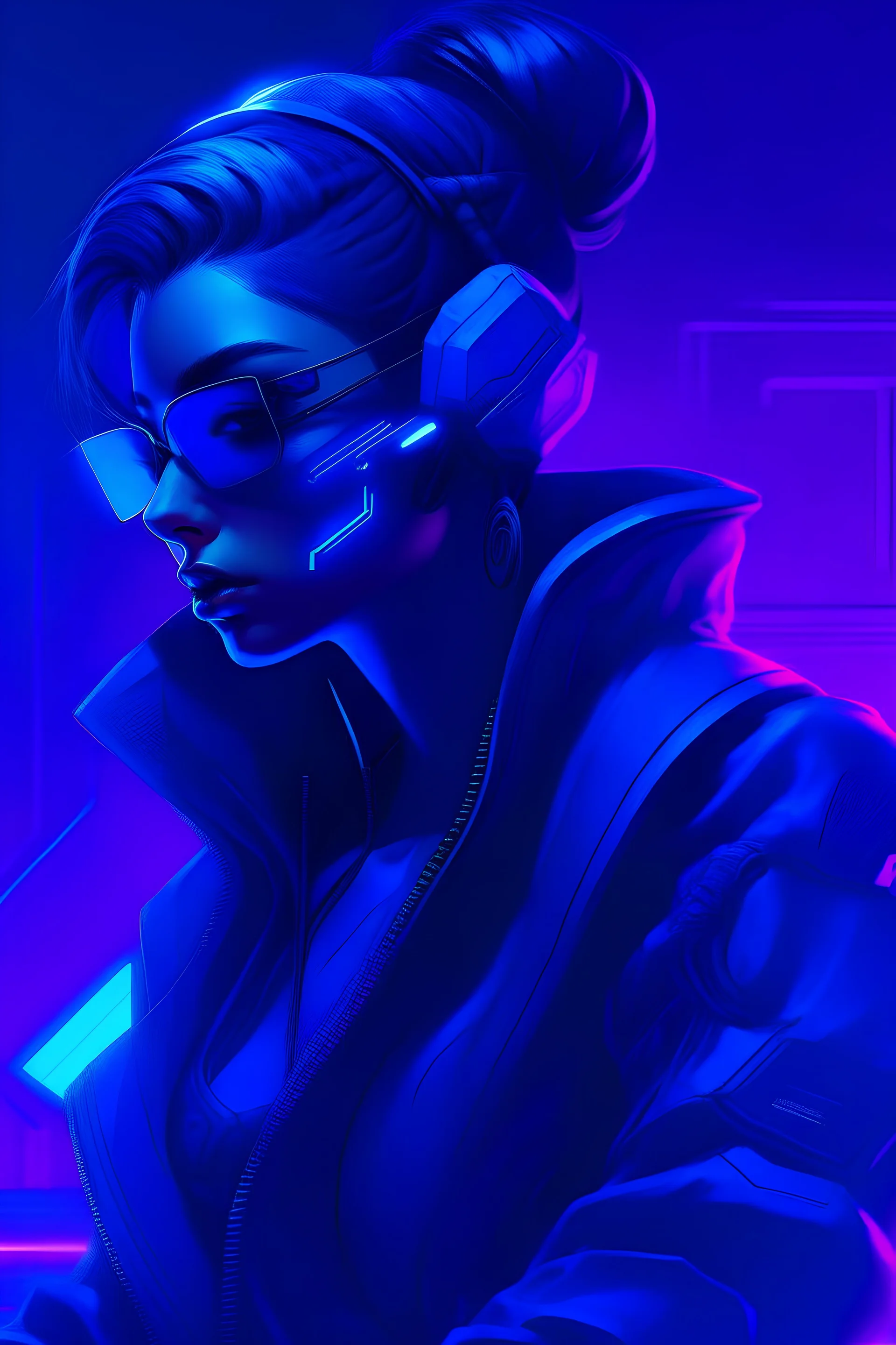 Designing for cyberpunk purple i blue