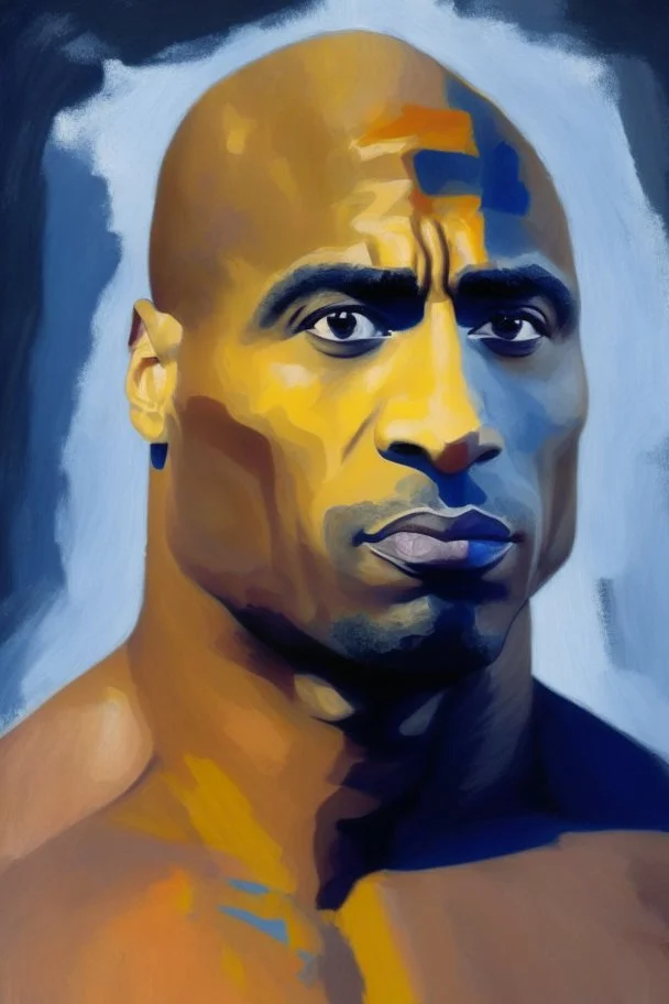 portrait of dwayne the rock johnson by picasso