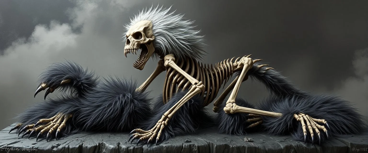Ben Daglish & Anthony Lees Werewolf Skeleton with lotsa fluffy fur