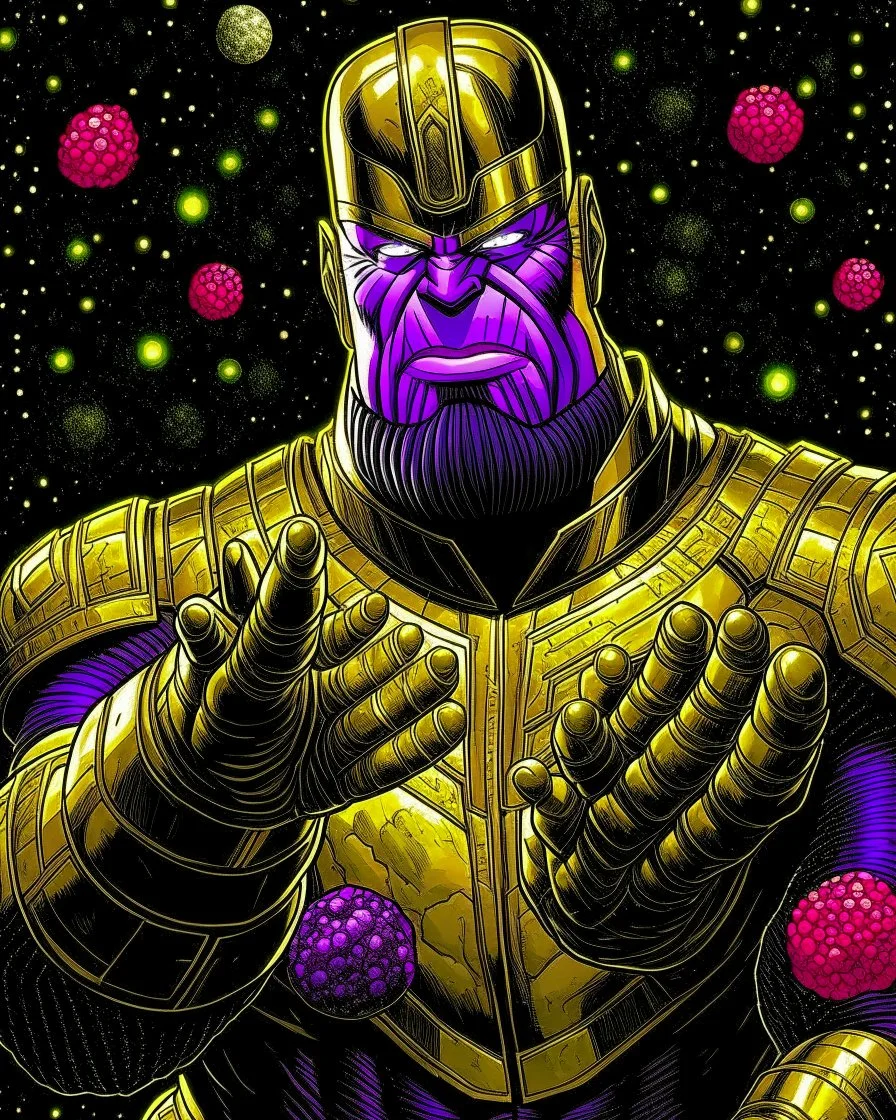 Thanos with the infinity gauntlet