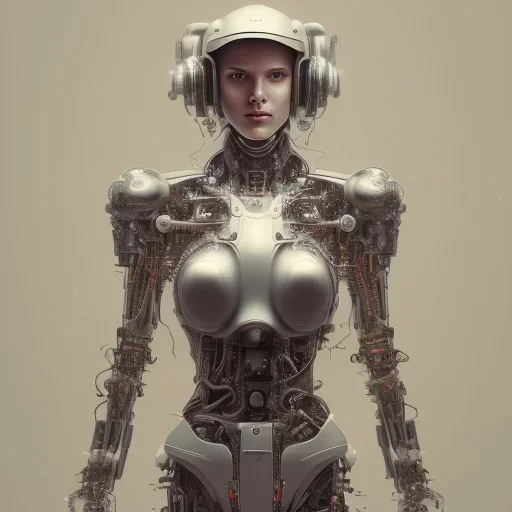 full body cyborg| full-length portrait| detailed face| symmetric| steampunk| diselpunk| cyborg| intricate detailed| to scale| hyperrealistic| cinematic lighting| digital art| concept art| mdjrny-v4 style