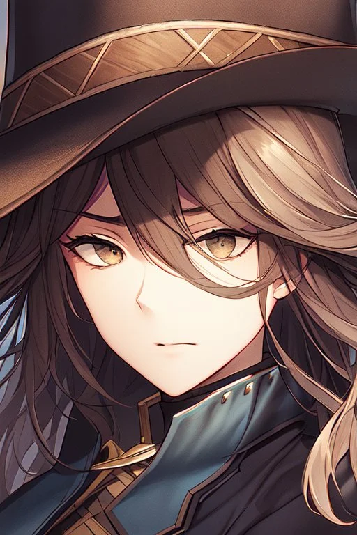 Clear focus, High resolution, female Gunslinger, close up, Gunslinger, Cowboy, cowboy hat, serious face,