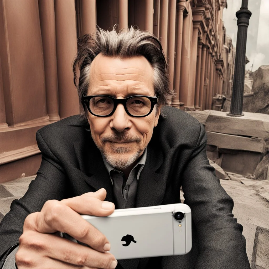 Gary Oldman takes a selfie