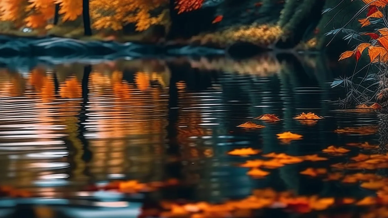 "Embracing the serenity of nature 🍂✨ The beauty of fall reflected in every ripple. #AutumnVibes #NatureLovers"