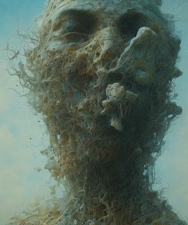 neural network. oil on canvas, beksinski