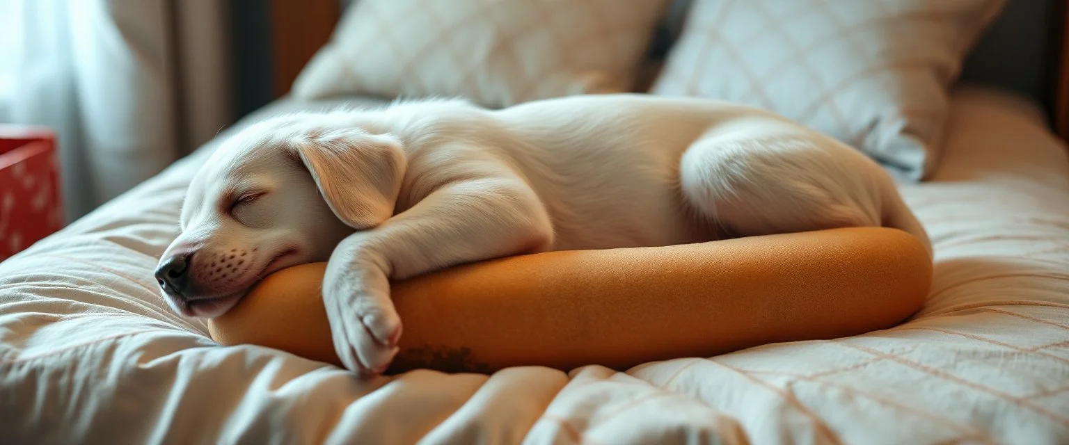 sleeping albino hot dog bed