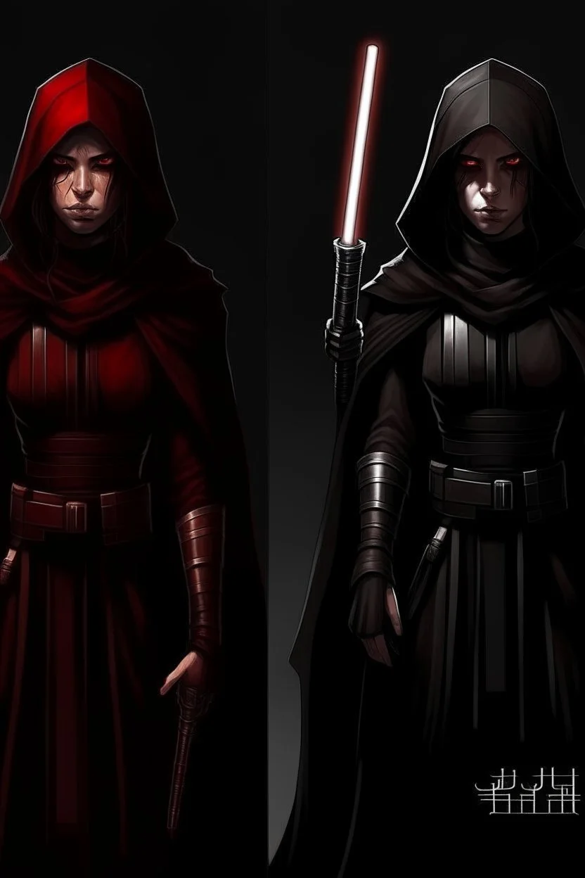 Half Jedi, Half Sith woman