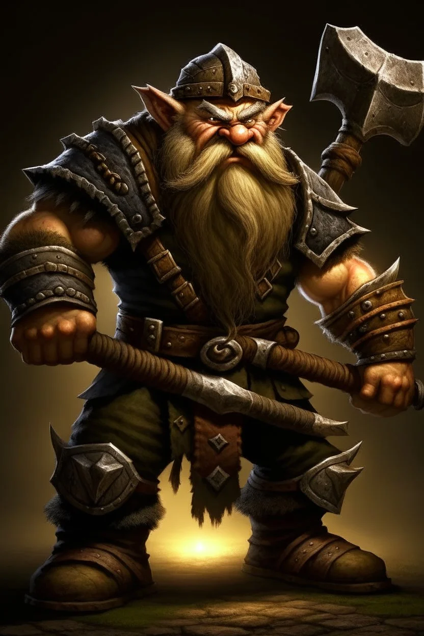 Gnome warrior enraged fury berserker fantasy barba... | @tambs