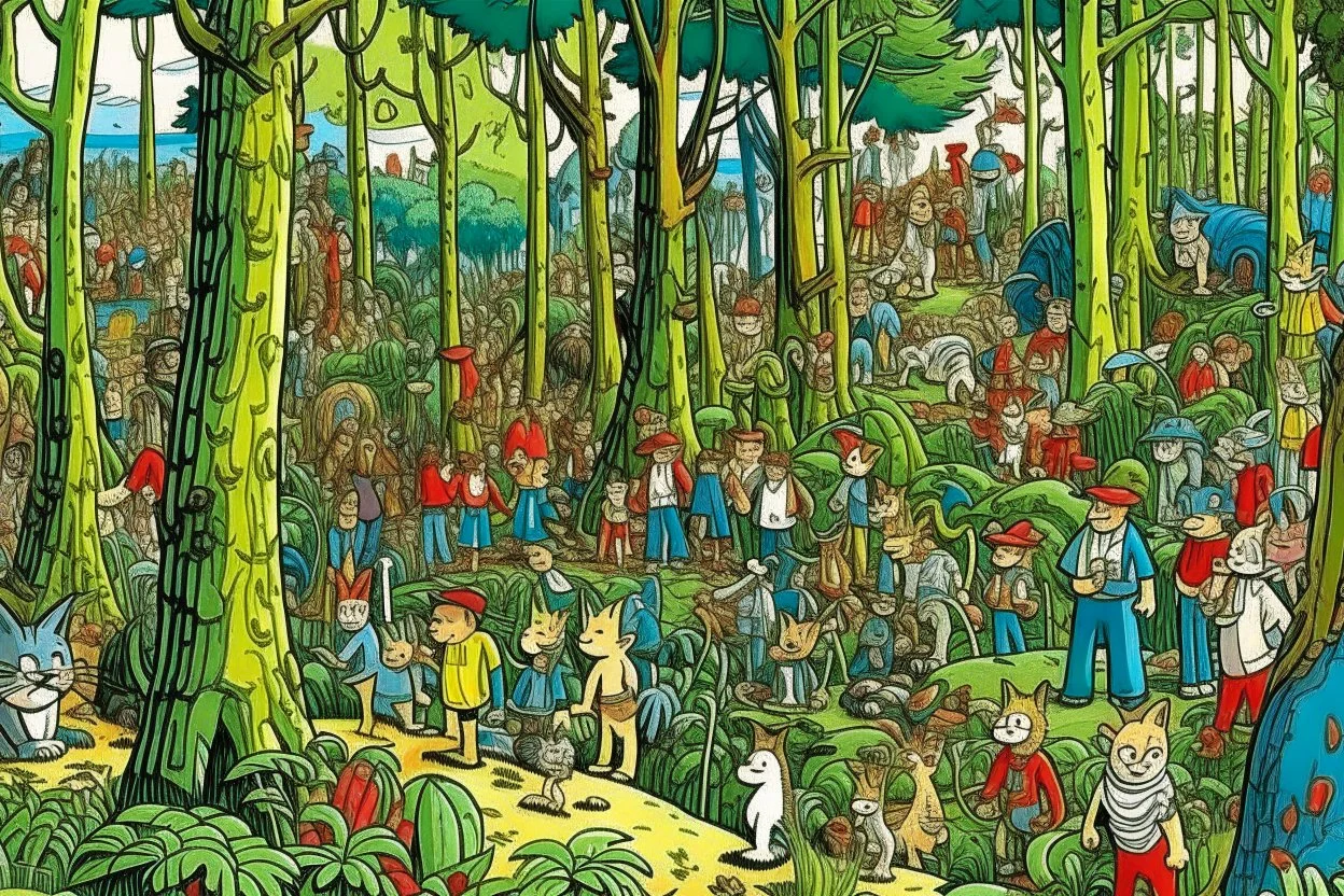 where's Wally but with cats big image jungle