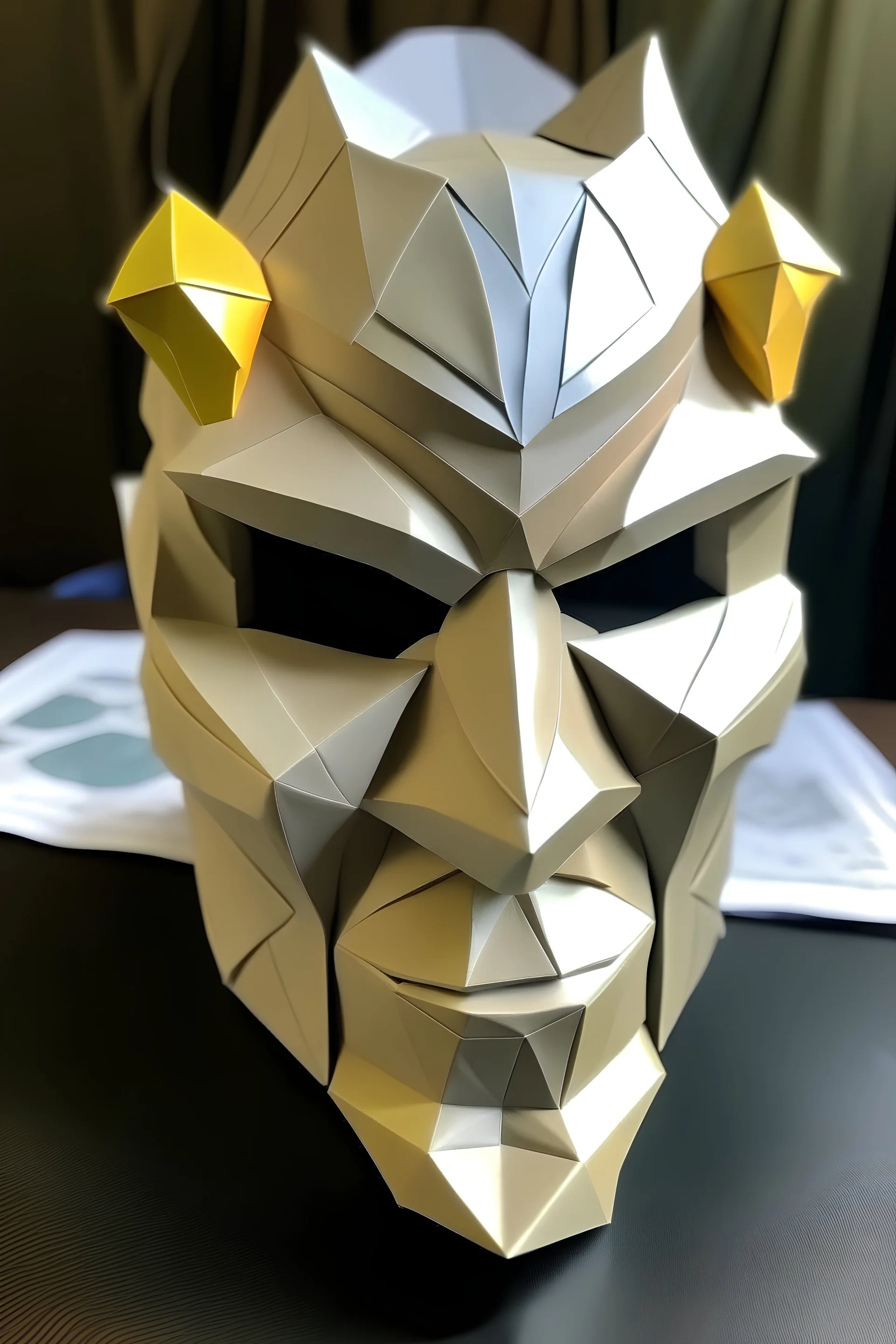 origami tutorial for a stone mask from jjba
