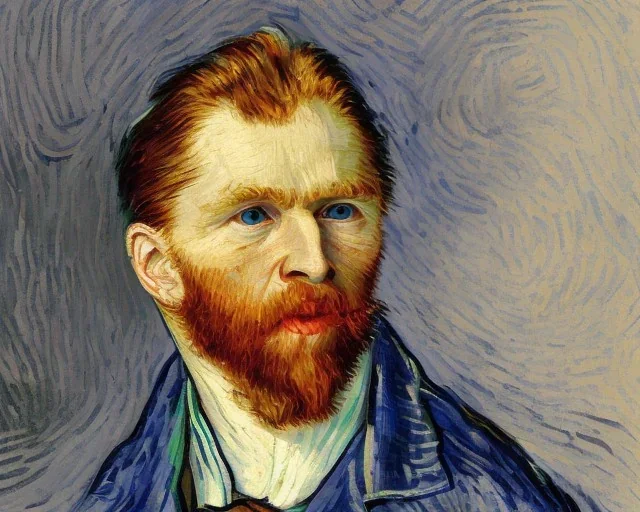 Portrait of a XRP Coin by Van Gogh