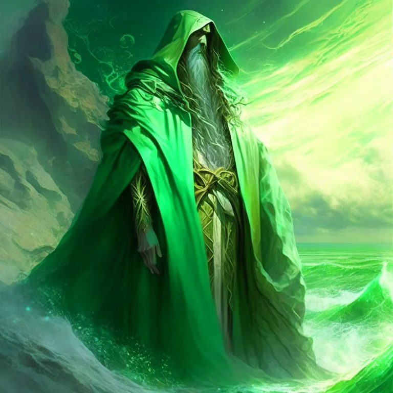 Aere, the God of the Dawn, The Sea, Space and Time. God of mankind and summer. The Father. Cloaked in green trimmed robes