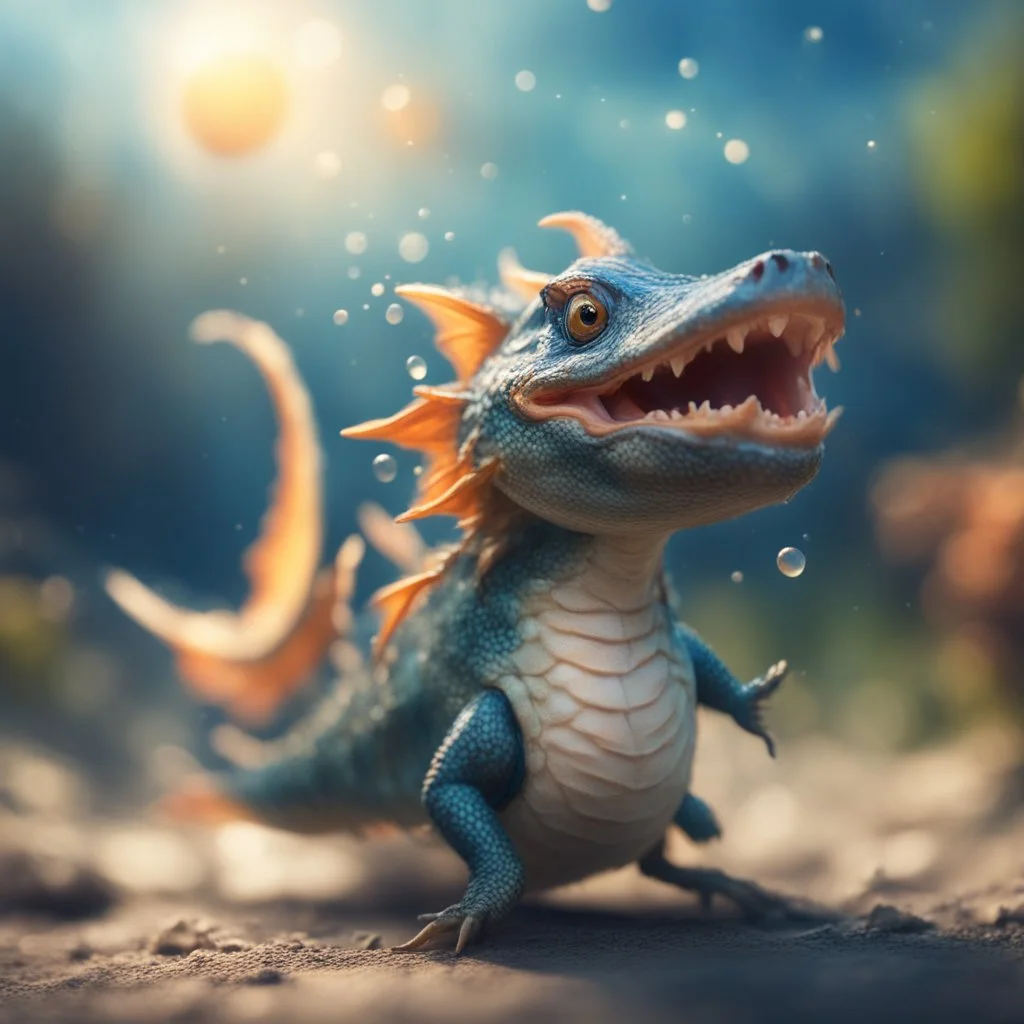 The sprite found an ancient fish, Gave it a gentle kiss, The fish sang a lullaby, And her spirit soared the sky. The dragon spun around, Feet never touched the ground, He whirled and twirled with glee, Till he was set free.,bokeh like f/0.8, tilt-shift lens 8k, high detail, smooth render, down-light, unreal engine,bokeh like f/0.8, tilt-shift lens 8k, high detail, smooth render, down-light, unreal engine