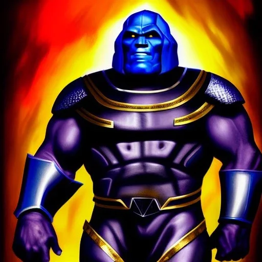 ultra detailed fullbody portrait of Darkseid ,wearing Armor, extremely detailed digital painting, extremely detailed face,crystal clear eyes, in the style of Ken Kelley robert e howard and pablo oliveira and Keith Parkinson , mystical colors, perfectly centered image, perfect composition, rim light, beautiful lighting,8k, stunning scene, raytracing