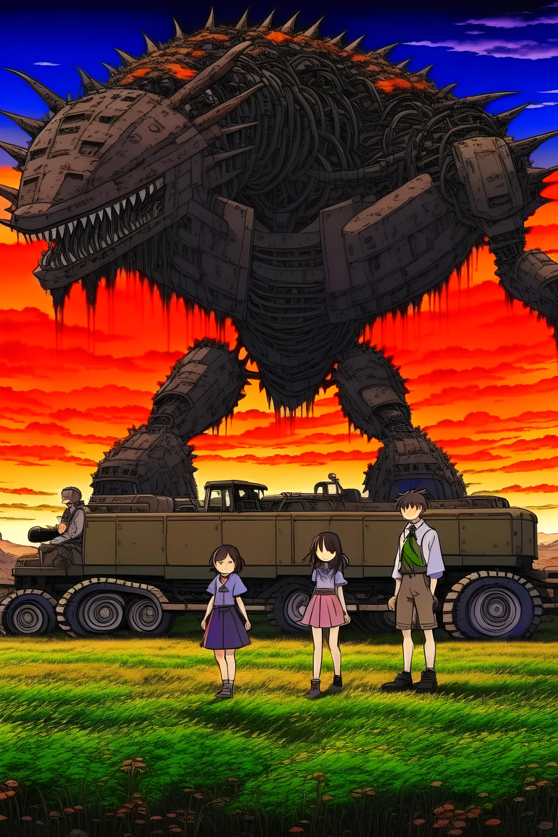 field of dead monsters and machines anime