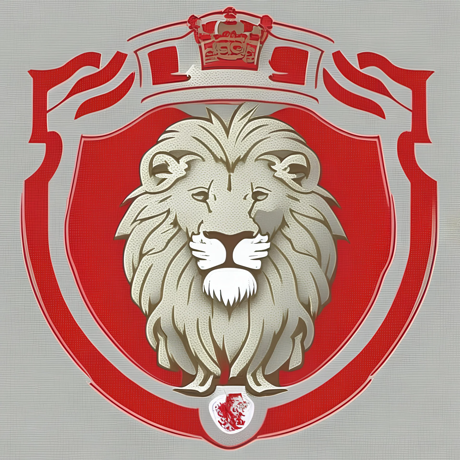 A football club logo containing a red and white lion