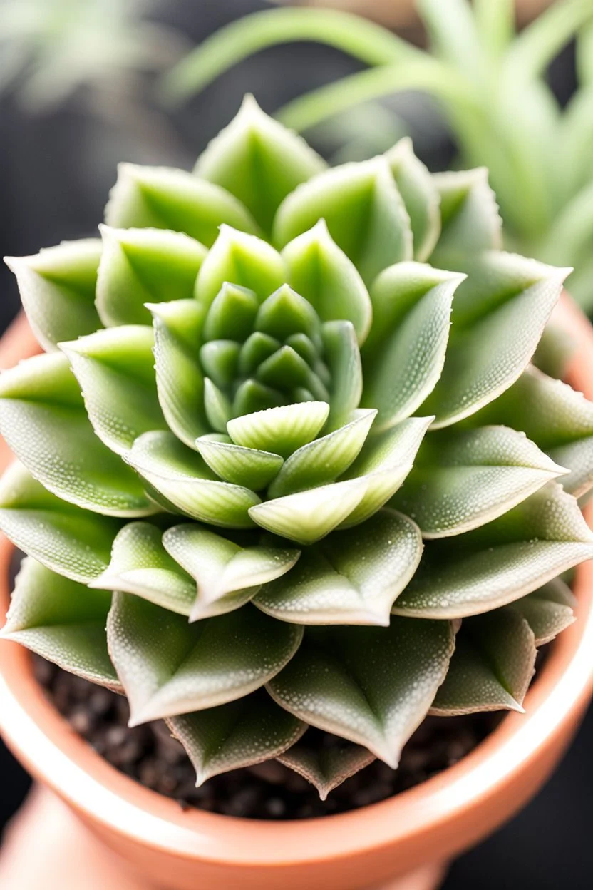 airy transparent ink Haworthia attenuata