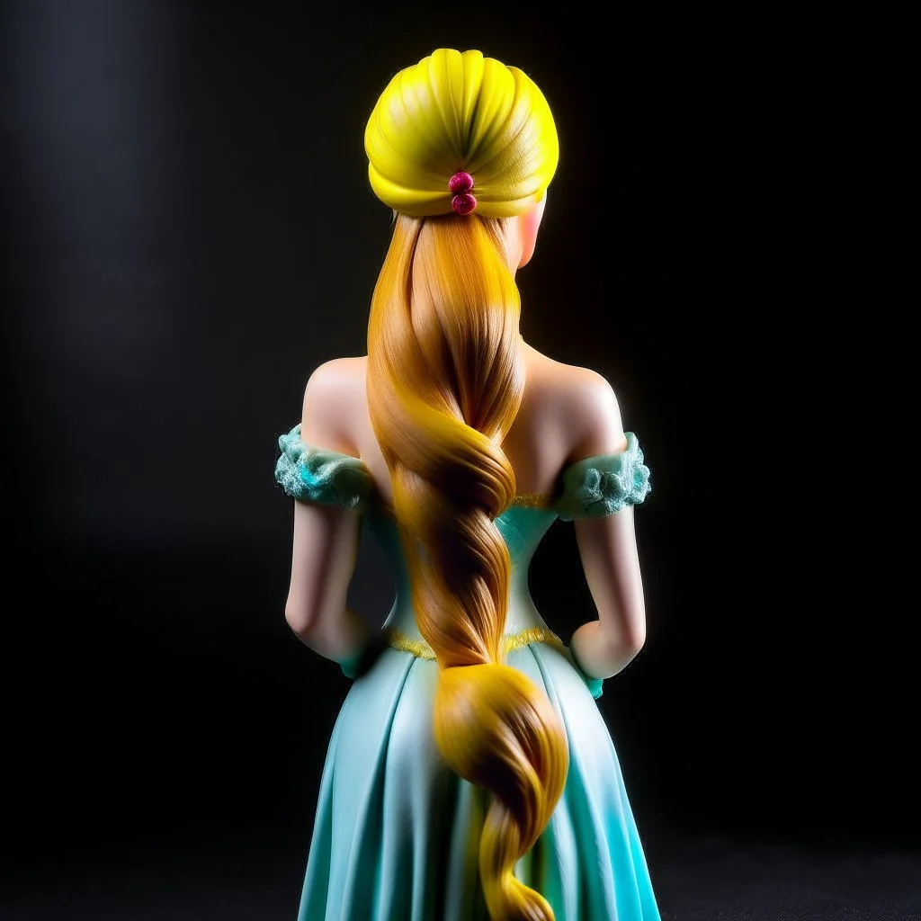 disney princess lora with sculpted hair back view