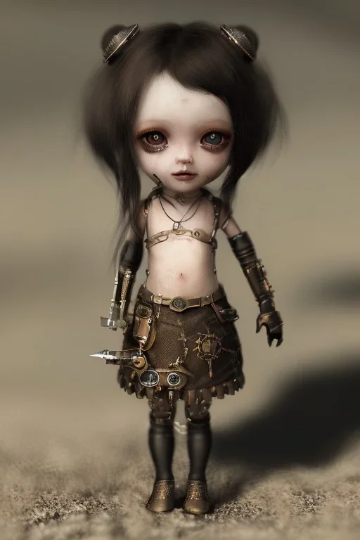 steampunk hell end solitary cute darkness sad body girl knife