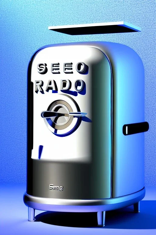 Radio, design by smeg, 3d, Ultra realistic, photo studio, color background, highly detailed, RTX, ultra detail, clean 3d, finely drawn, high definition.