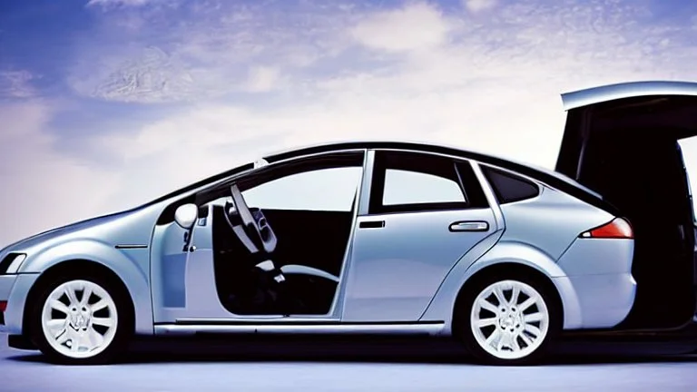 A Tesla's 'Model S Plaid' is parked, on the 'Cloud City' of the planet Bespin (from Star Wars). CINEMATIC. WIDE ANGLE LENS.