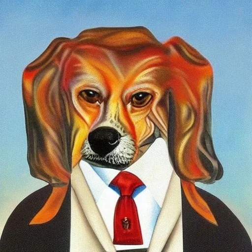 Trump as a dog. Painted by dali