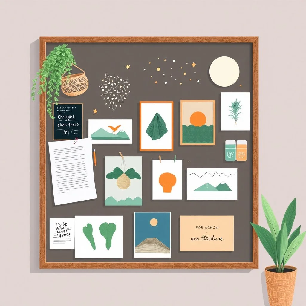 Inspiration board, illustrative