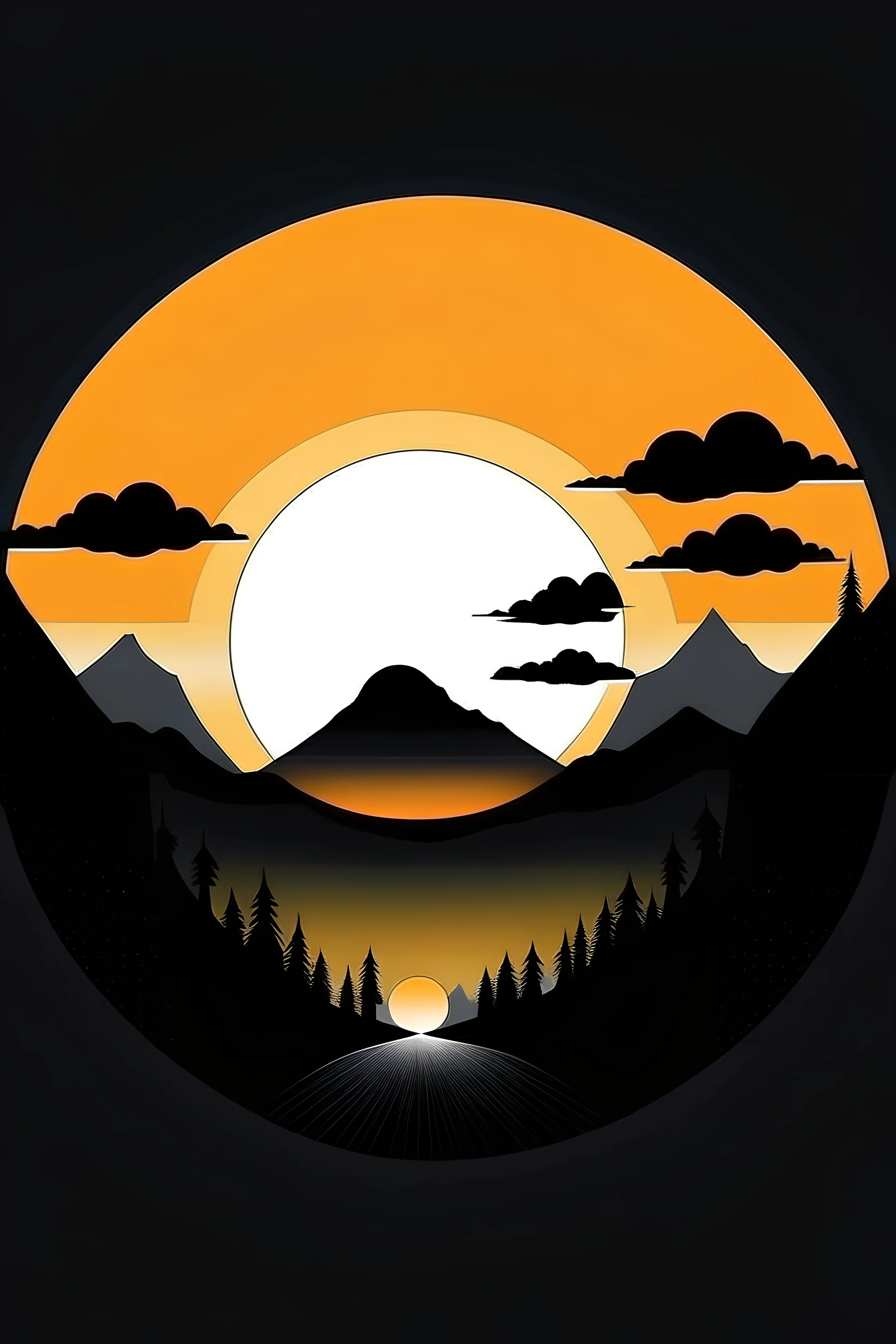 solar eclipse will held Lawrence County, Illinois USA, I want to create a logo for it