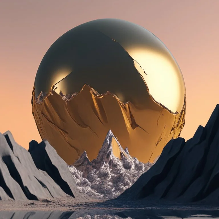 the broken sun melts down the mountain