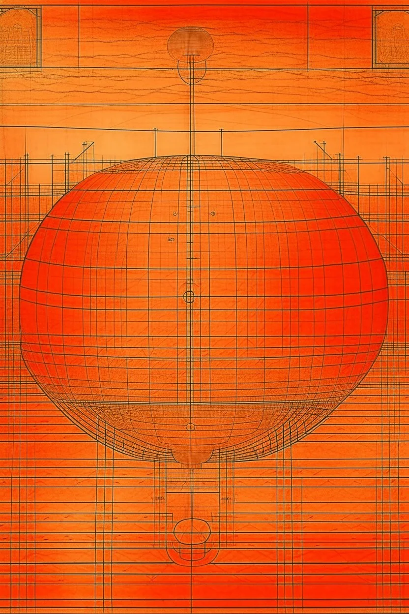 An orangish red basketball field on an airship designed in ancient Egyptian architectures and sculptures painted by Paul Klee