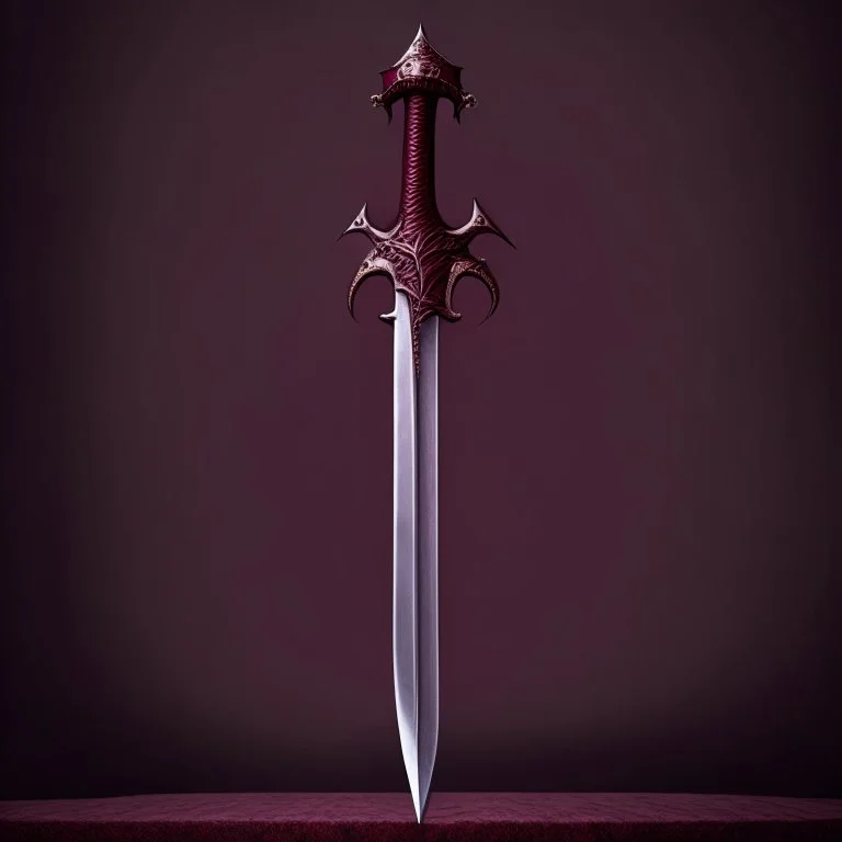 burgundy sword with spikes