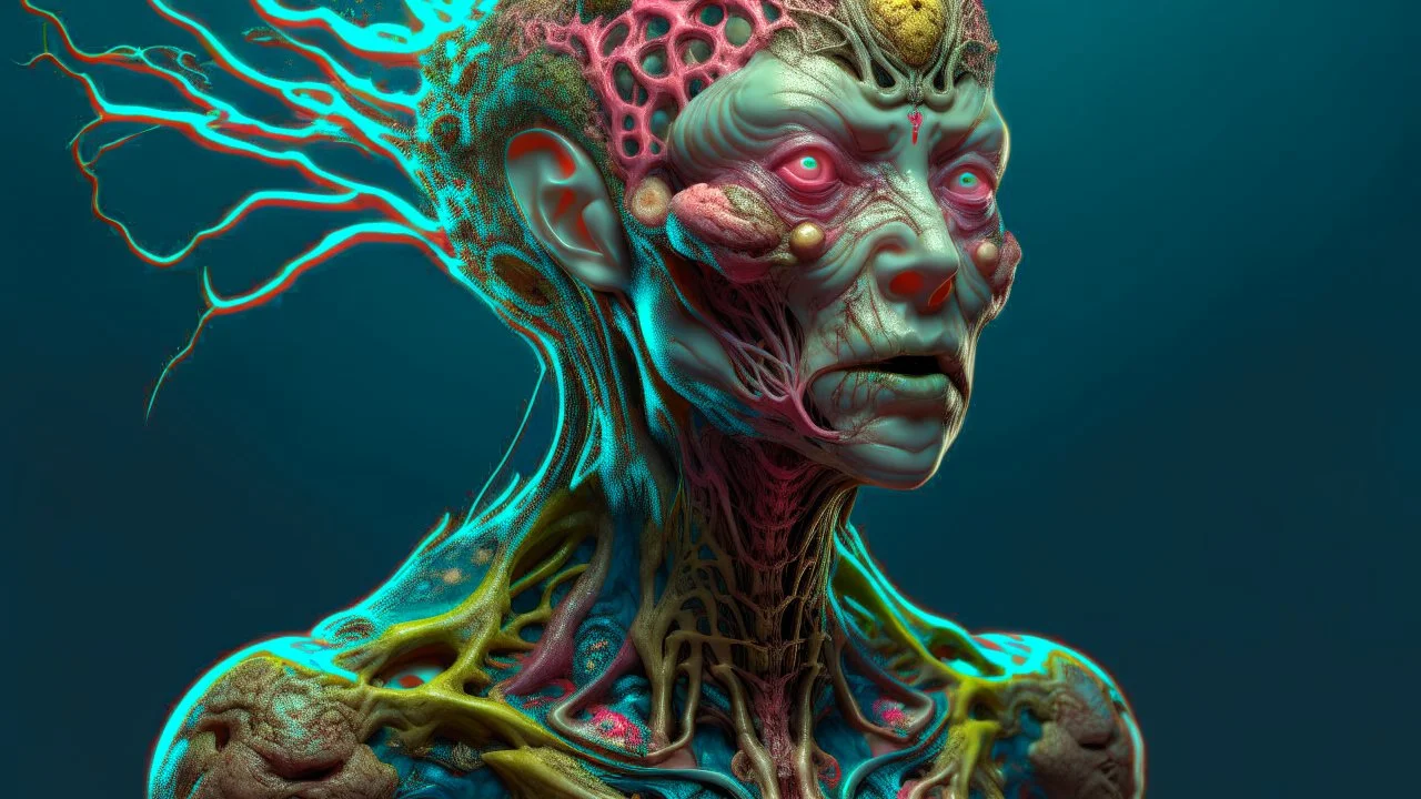 an immensely fertile, parasitized, woman. fecund brood-bearing 8k warped human form, prominently, artful, digital art trending on artstation 8k high res