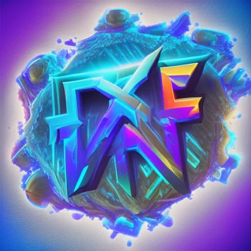 Fortnite logo holographic psichedelic