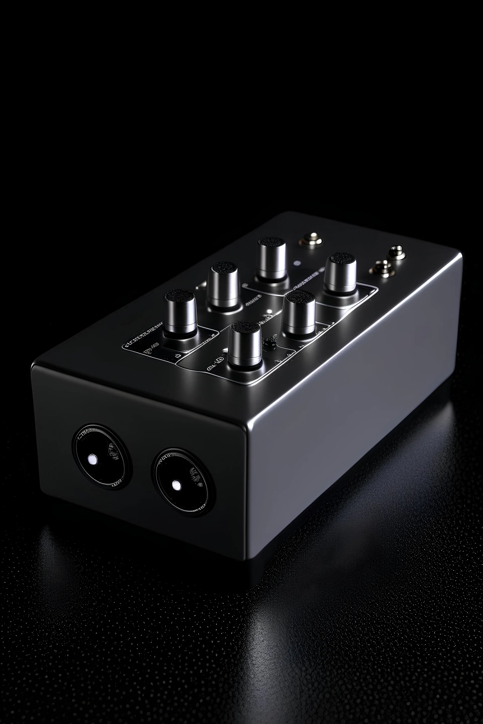 Audio headphone amplifier concept design with moon face volume control