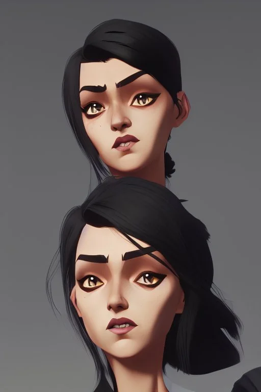 Black hair, woman holding cat