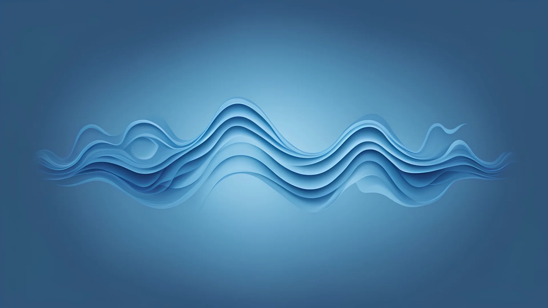 Logo, bioresonanz , 3 exakt gleiche abgerundete konstante parallele Sinus Wellen, blau, hellblau, dunkelblau, Hintergrund hellblau,