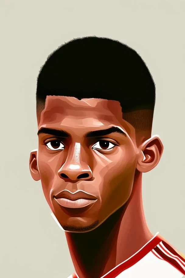 Marcus Rashford English football player ,cartoon 2d