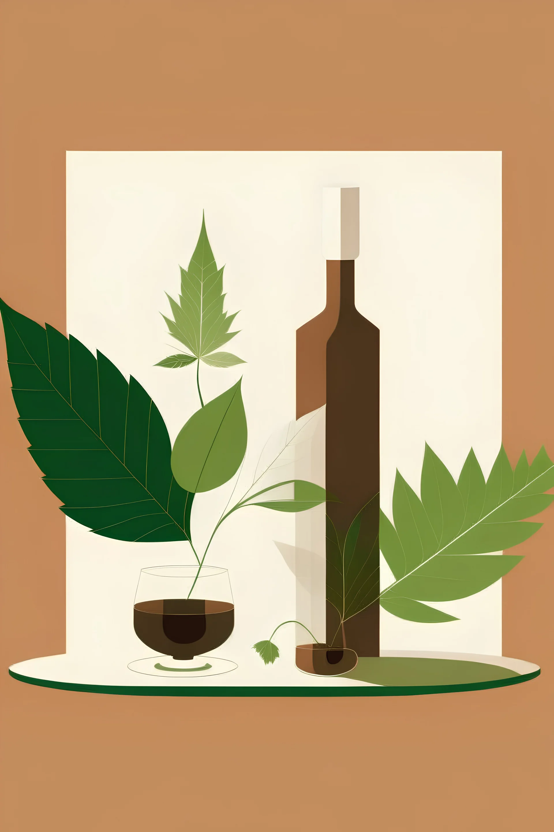 '"Minimalist Elegance: Distill Caribbean cannabis essence through clean, subtle illustrations