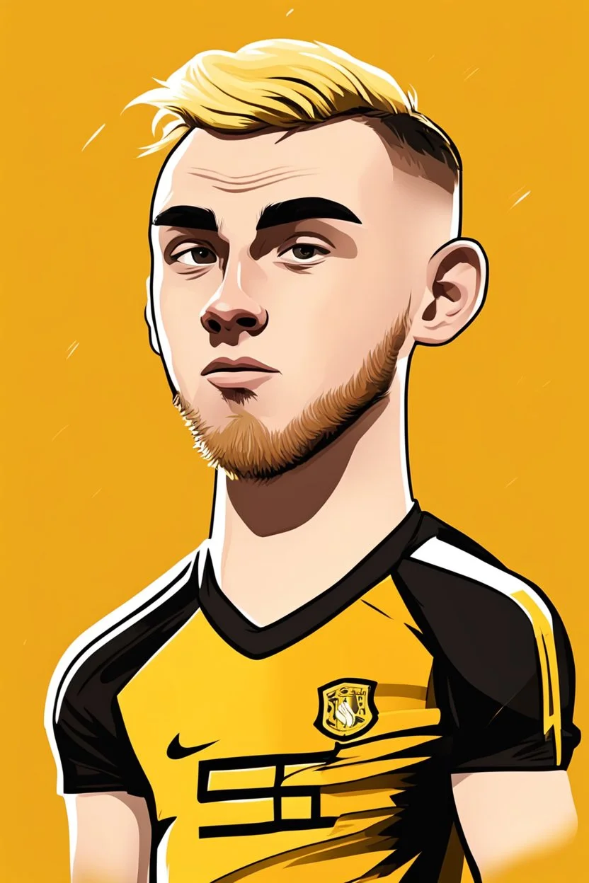 Jarrod Bowen English football player ,cartoon 2d