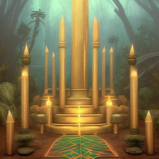 tribal small altar temple for resurection concept art for games