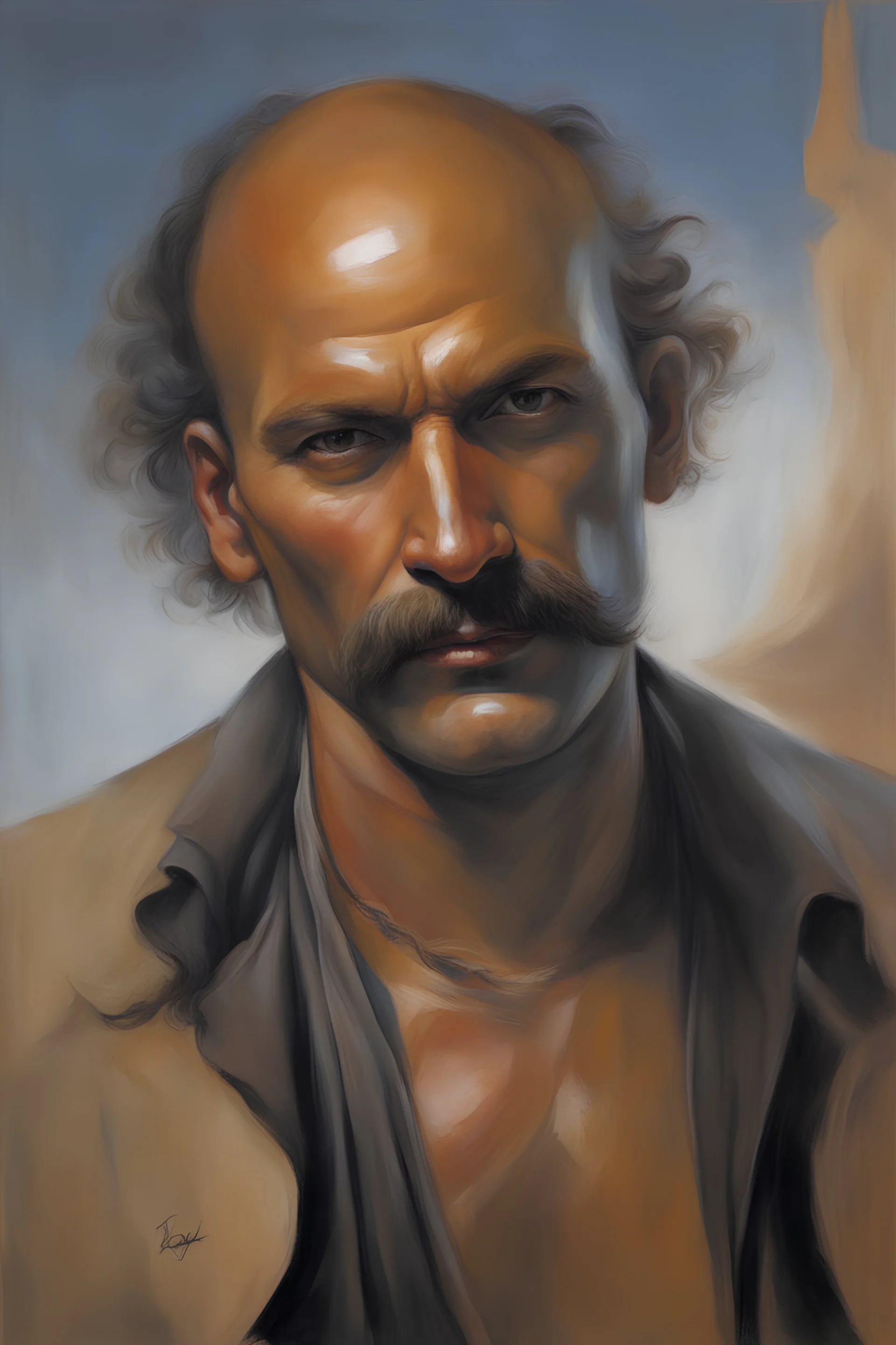 facial Portrait of Lambert Lambertson by Boris Vallejo