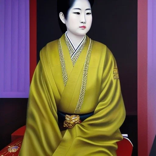 Full body portrait, painting, medium shot lady Konpeitō