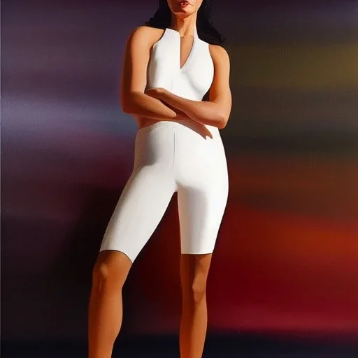 Full body portrait, painting, medium shot lady volumetric Bauhaus