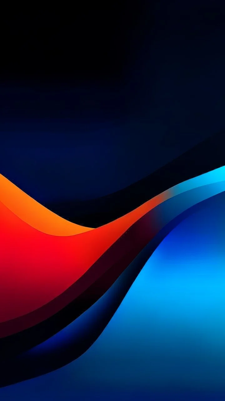 Abstract, minimalistic wallpaper with blue, pink and orange hues, gradient, dark, vibrant